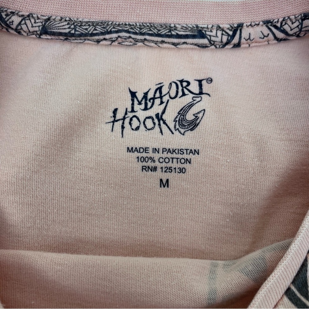 Maori Hook Men's Tribal Polynesian Tatoo Graphic Print Tee Shirt Size M; Moana - Picture 7 of 10